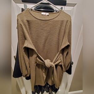 Anthropology  R. Vinimos olive green. Mini dress sz 2xl